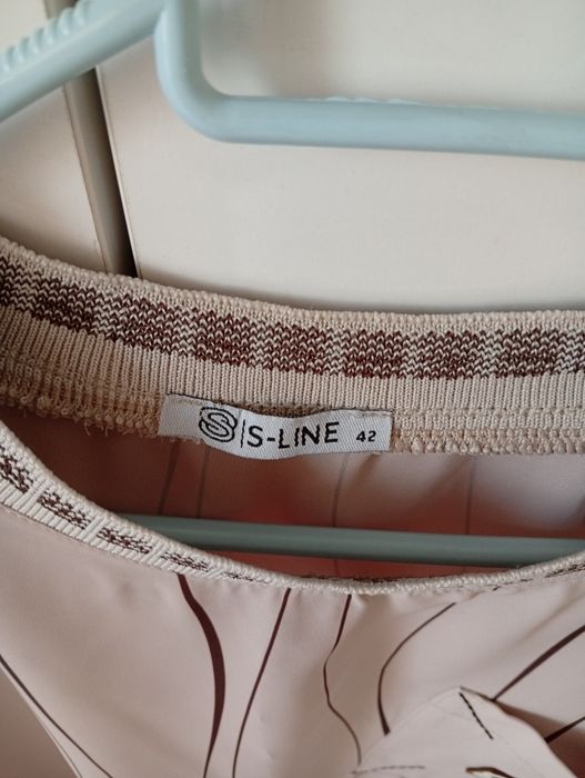 Блузка в бежово и кафяво