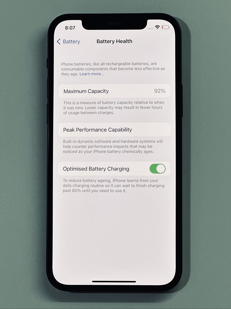 iPhone 12 Black 92% battery