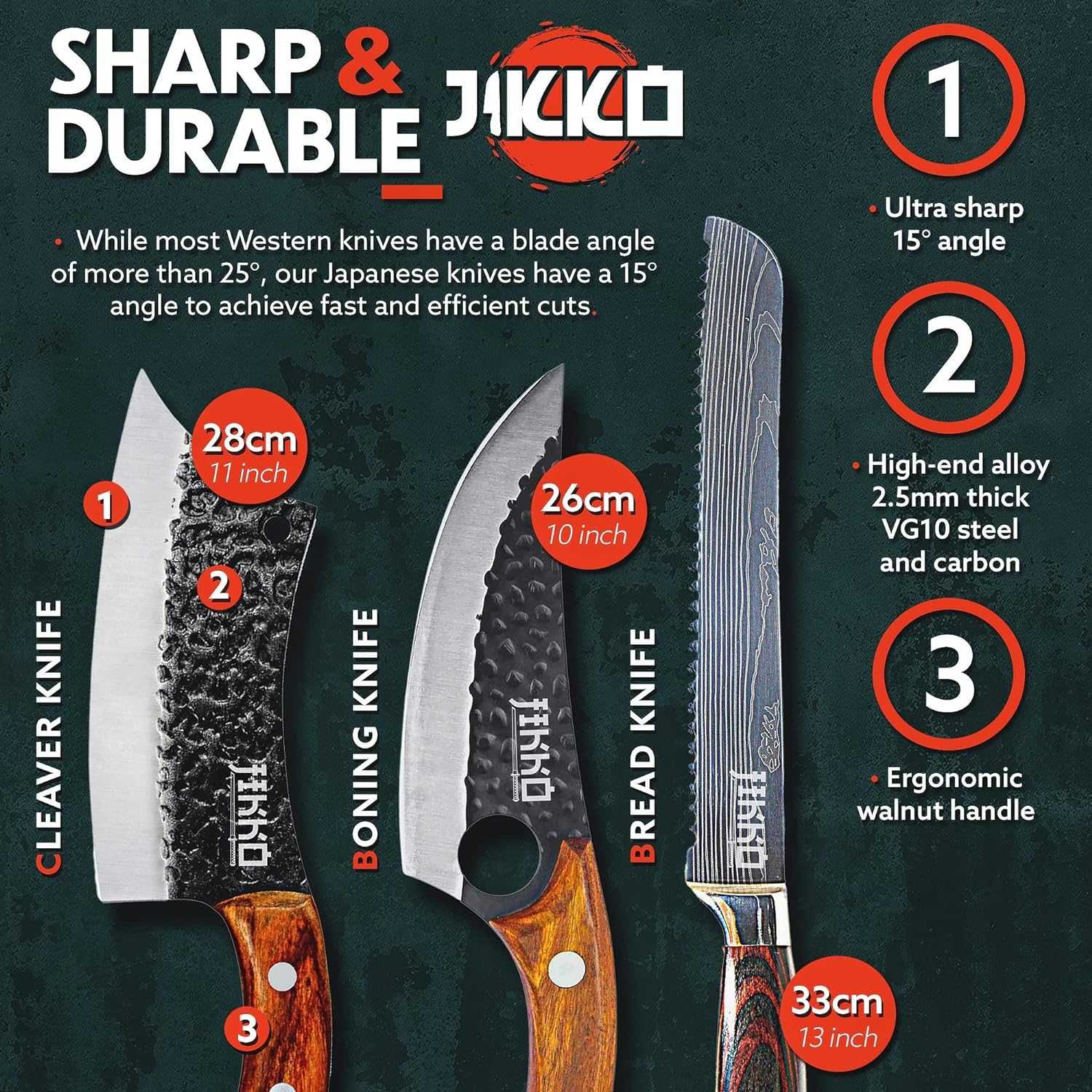 Set 6 cutite japoneze profesionale - 67 straturi otel carbon VG10