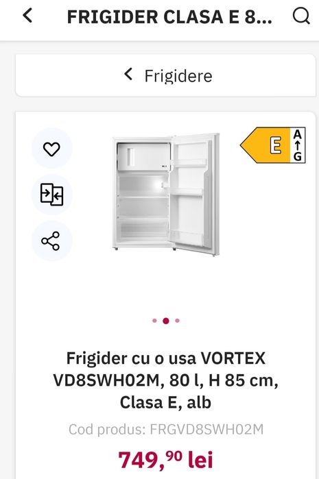 Frigider folosit 6 luni,că nou,in garanție încă 1 an jumătate.