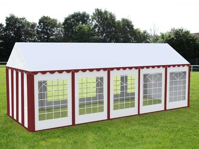 4x6 m Cort Evenimente ECONOMY, PVC verde-alb-AB