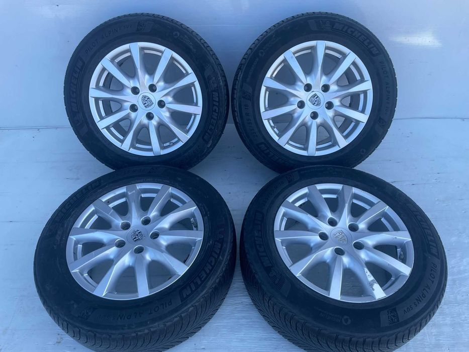 Jante cu anvelope iarna Michelin 255 55 r18 Cayenne Touareg 5x130