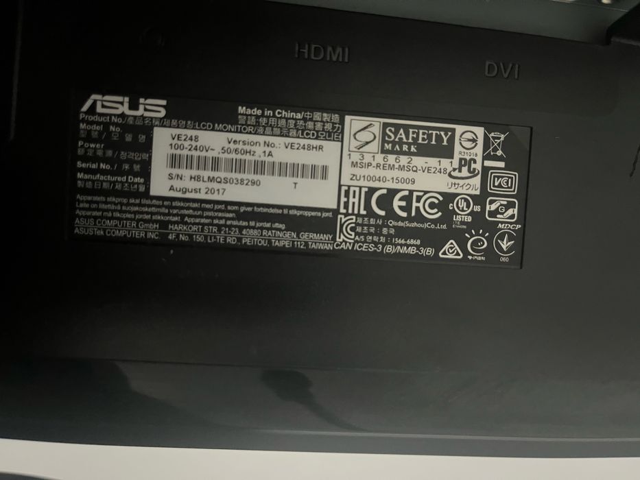Monitor ASUS VE248H