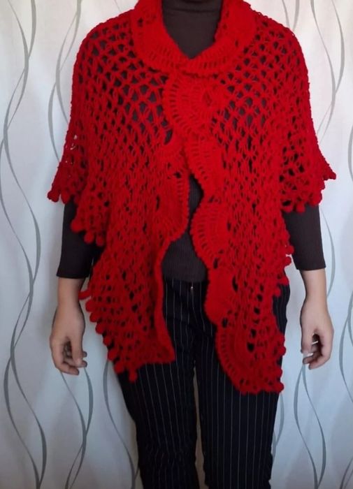 Ажурный платок накидка