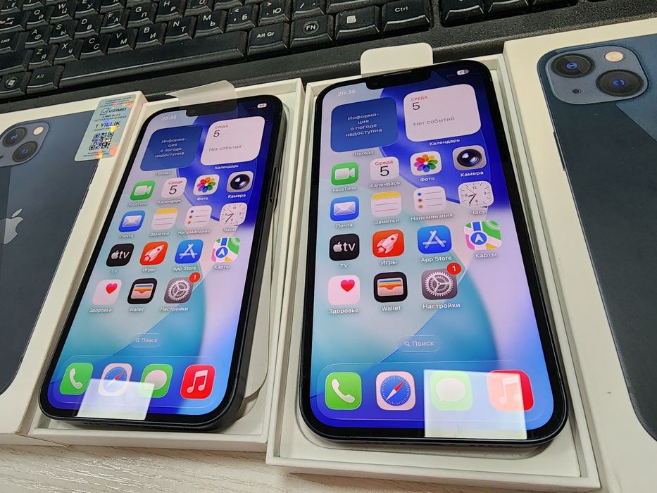 Iphone 13 LL/A Black Yangi pachti 128Gb bat 100% 1 oy ishlagan Toshken