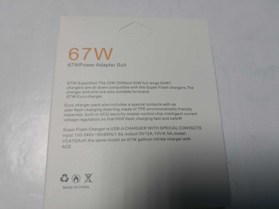 Incarcator telefon priza rapid 67 W + cablu tip c