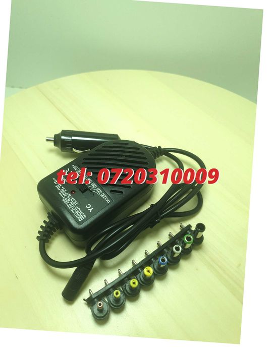 Incarcator Auto Universal Pentru Laptop80w Alimentare 12vcu 8 Cone