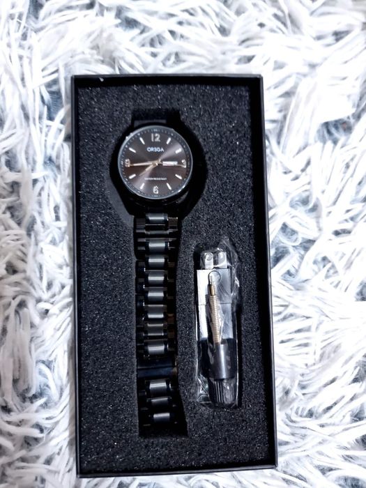 Orsga ceas barbati negru