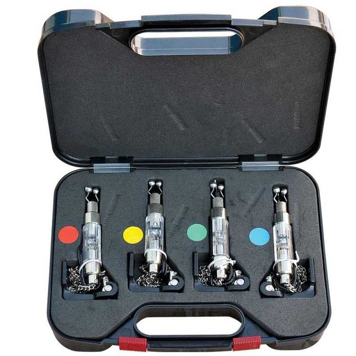 Set 4 swingere cu iluminare + 4 avertizori TLI21 Baracuda si valigete