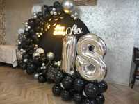 Aranjament baloane majorat Arcada baloane 18 ani Baloane party