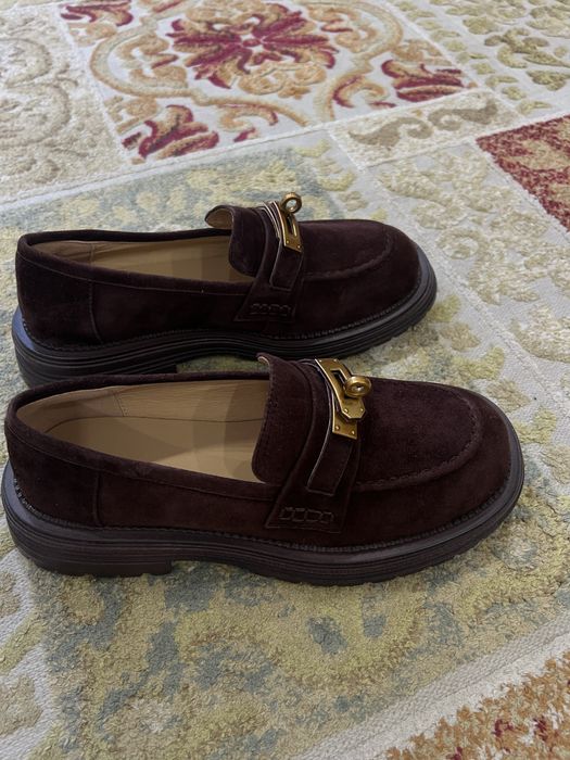 Лоферы замша натуральная