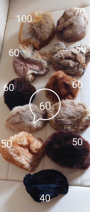 Caciuli blana Naturala Vulpe, nurca ,nutrie