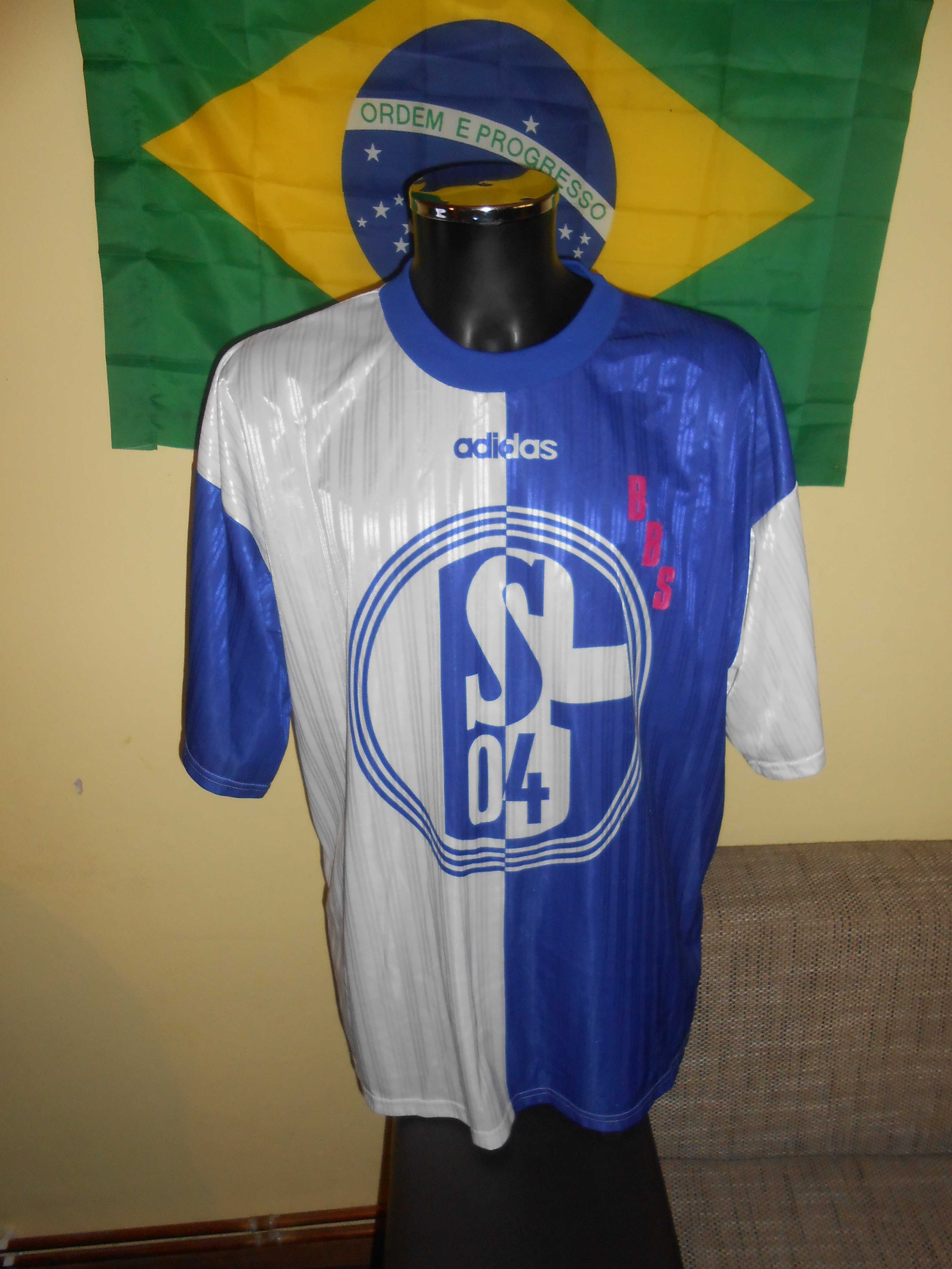 tricou schalke 04 adidas retro vintage ultras marimea XXL