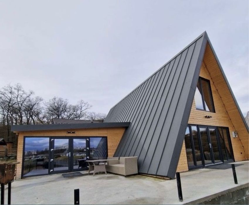 Cabane A-frem din lemn