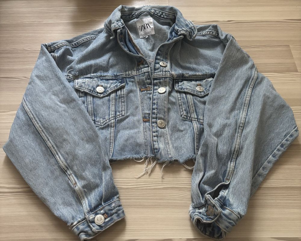 Дънково яке zara, пухено яке H&M, елек H&M