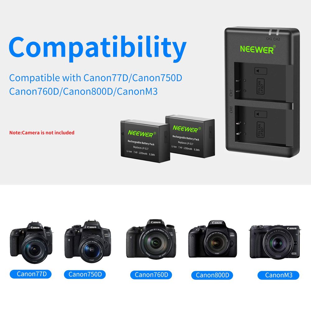 Батерии za CANON. LP-E17. Canon Rebel SL2, T6i, T6, T7i, EOS 200D и др