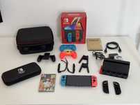 Nintendo Switch OLED region Japan cu GTA Trilogy si multe accesorii