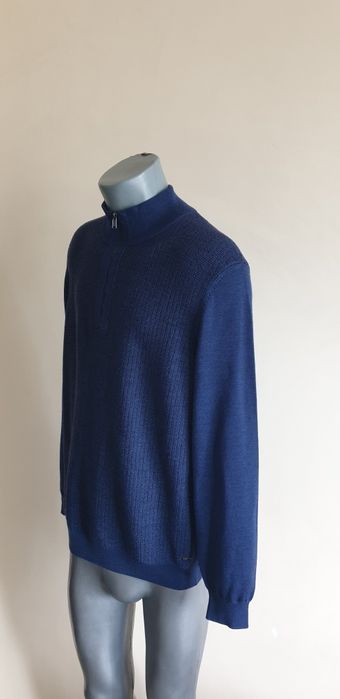Hugo Boss Elfonso Wool Half Zip XL ОРИГИНАЛ! Мъжкa Жилетка  с 3/4 Цип!
