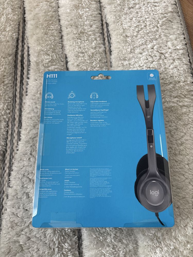 Слушалки Logitech - H111 - черни