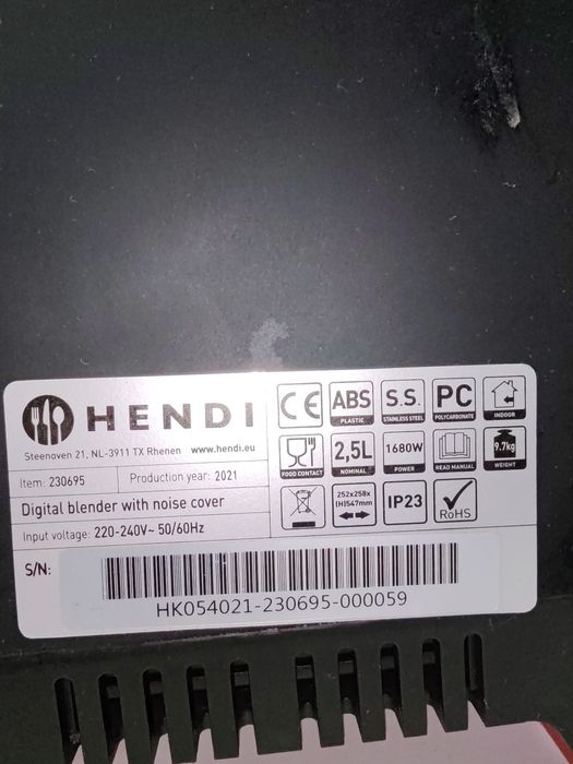 Blender profesional, capac protectie fonica