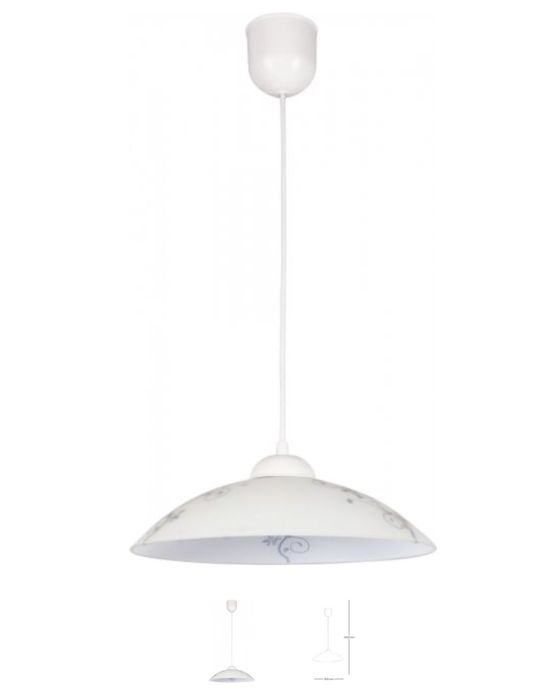 Pendul Interior Aya, 1 x E27, Max. 60W, Alb, Erste