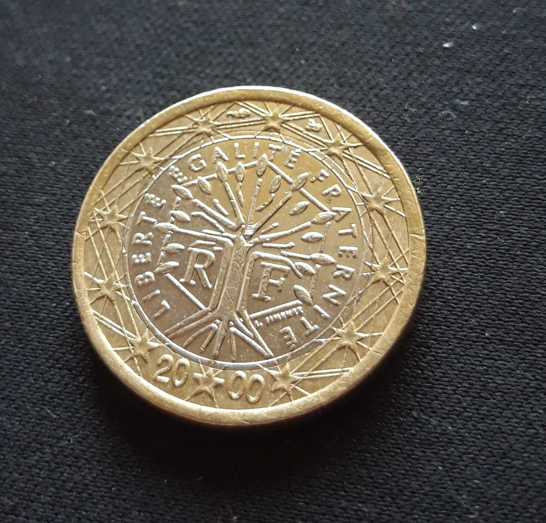 Moneda 1 Euro, Franta, din 2000, eroare de centrare