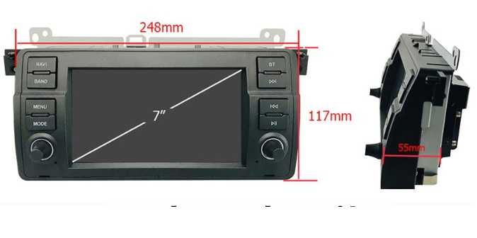 Мултимедия 7" Android 12 за BMW 3 E46 навигация CARPLAY