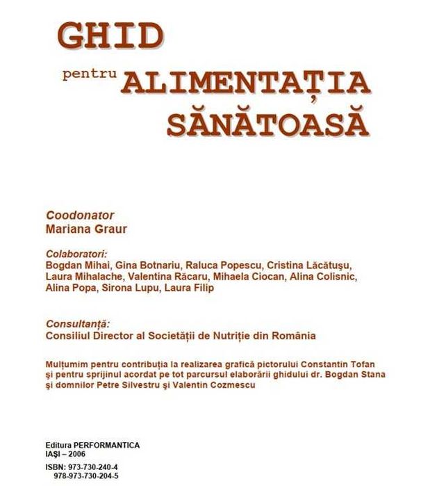 Ghid pentru alimentația sănătoasă