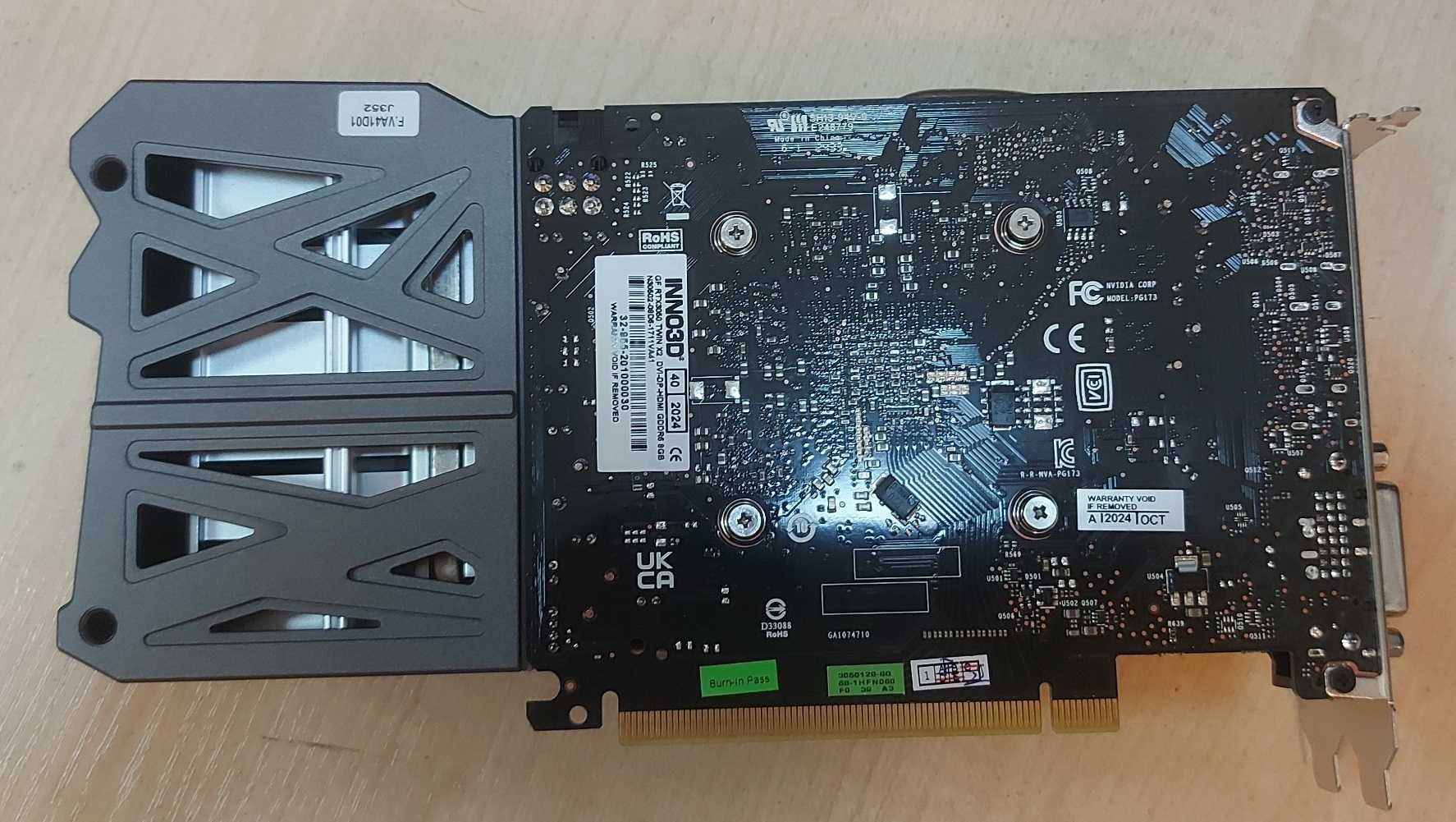Видеокарта Inno3D GeForce RTX3050 TWIN X2, 8G GDDR6