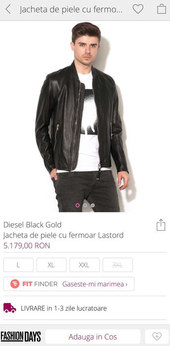 Geaca piele miel Diesel Black Gold