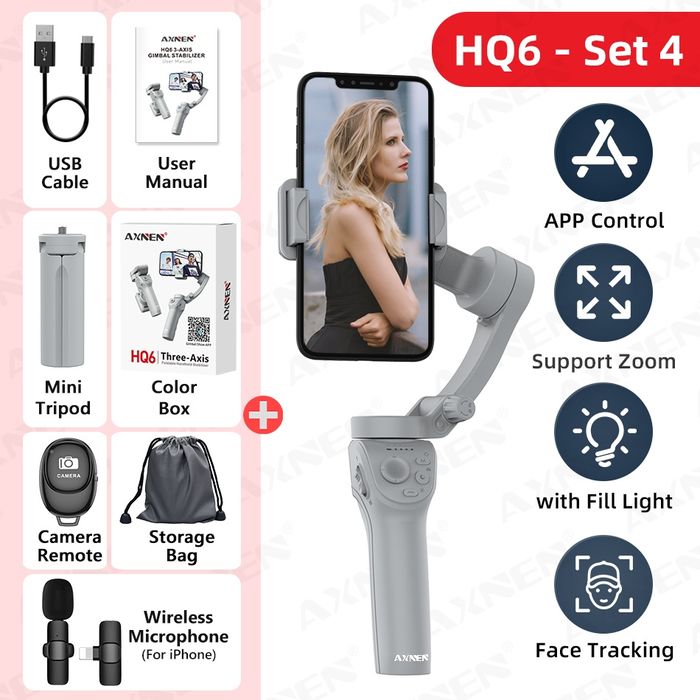 Axnen HQ6 3 axis gimbal stabilizator sotiladi!