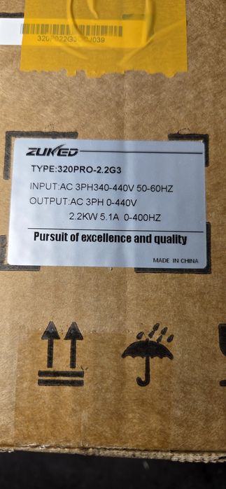 Инвертор  VFD Zuked pro 380V