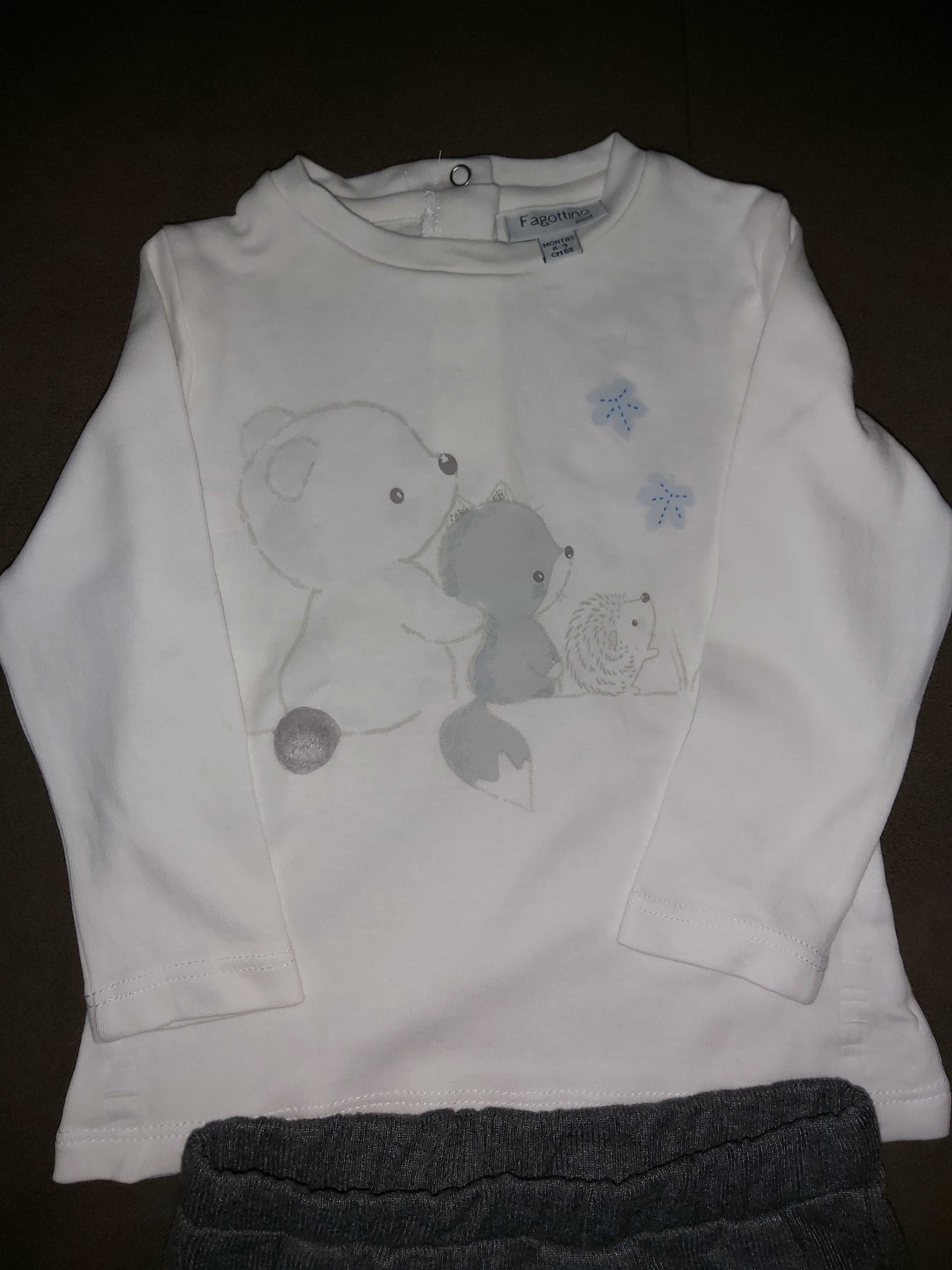 + CADOU!! Set bluza si pantaloni pentru bebe, marca Fagottino