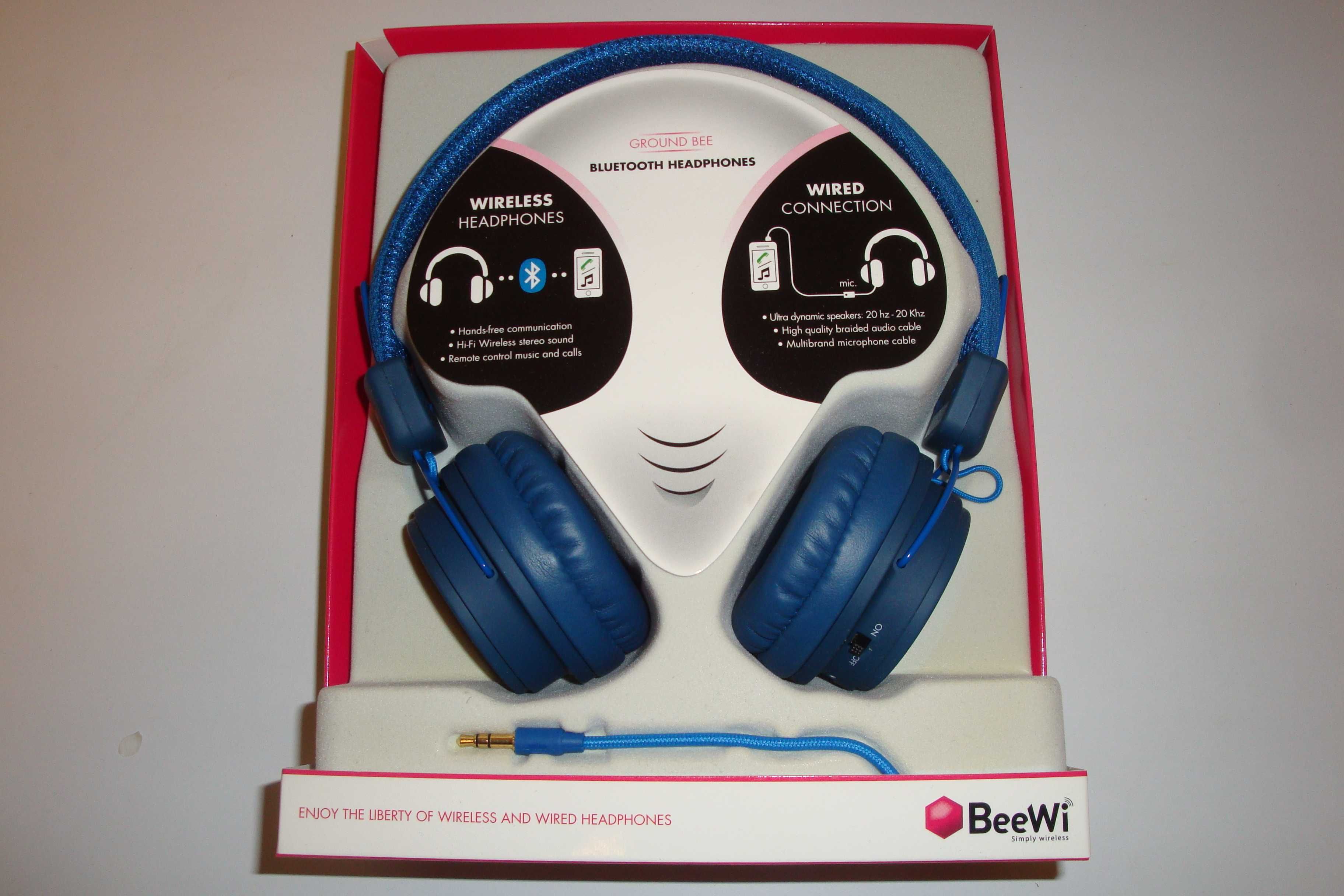 BeeWi BBH120 casti cu microfon jack si bluetooth