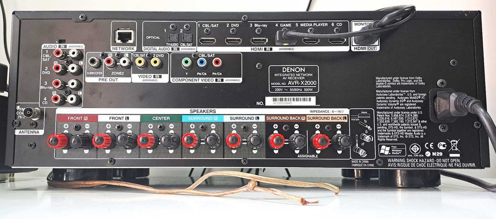 Denon AVR X 2000 amplificator Netwok receiver 4K Ultra HD statie 7.1