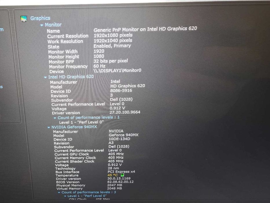 Laptop Dell Inspiron 7779 – i7, 32GB RAM, SSD M2 1TB, Nvidia 940MX