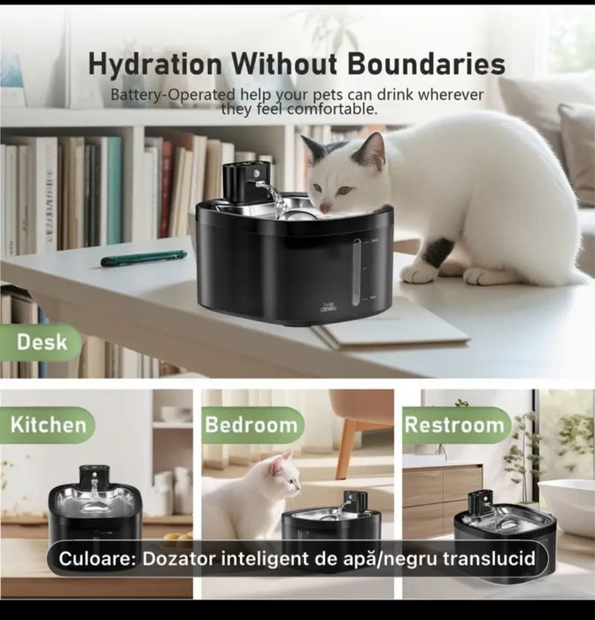Dispenser Fantana Pisici Caini Senzor
