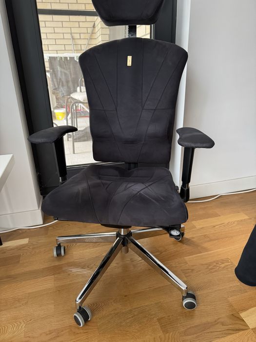 Kulik systems ergonomic office chair - black alcantara - warranty