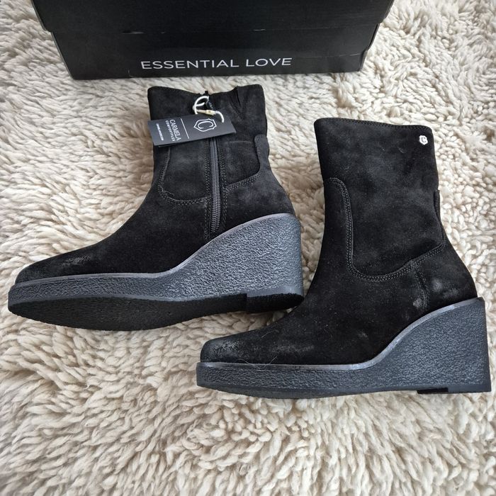 Обувки, боти естествен велур/естествена кожа