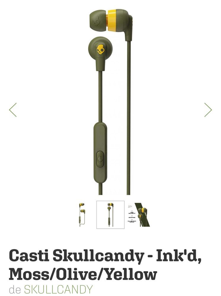 Casti cu fir Skullcandy Inkd