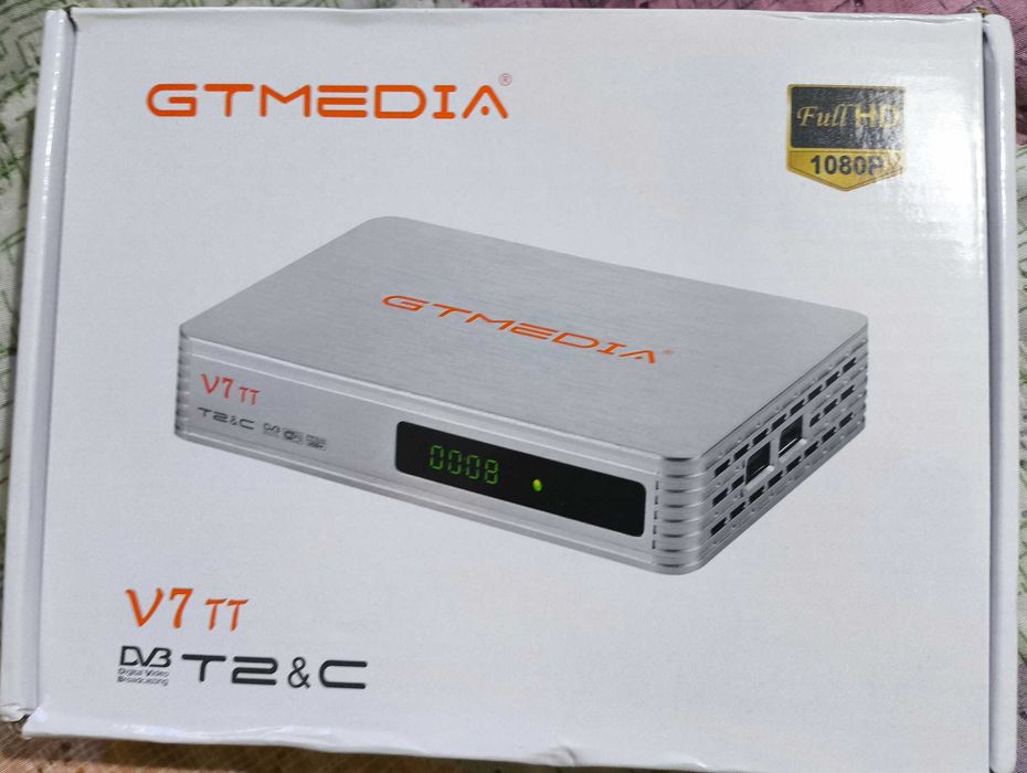 DVB-C, DVB-T, T2 GTMEDIA V7 TT Full HD с вкл. HDTV антена