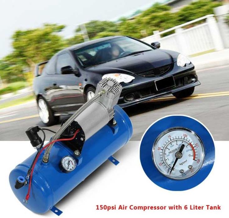 ВЪЗДУШЕН КОМПРЕСОР 150PSI Маслен резервоар 6L 12V - T514