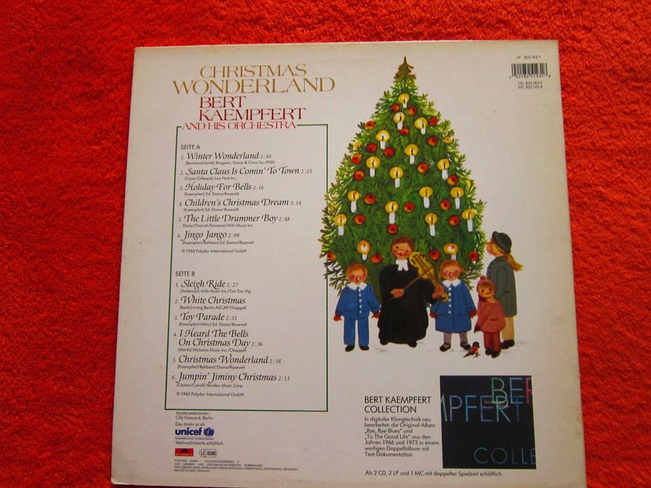 cadou rar vinil Craciun Christmas Wonderland Kaempfert Germany 1986
