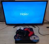 Sony Playstation slim + Телевизор Haier 129000tg Срочно Торг Обмен