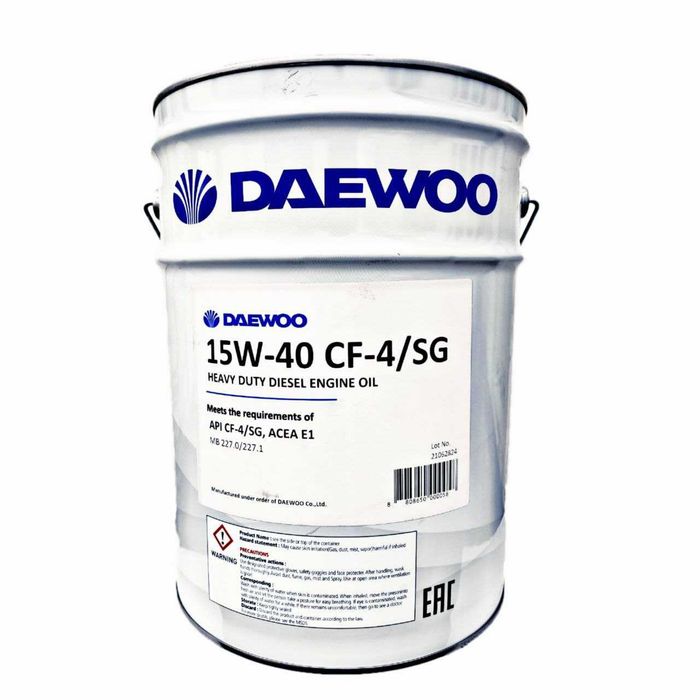 Дизельное масло DAEWOO 20W-50 SG 20L