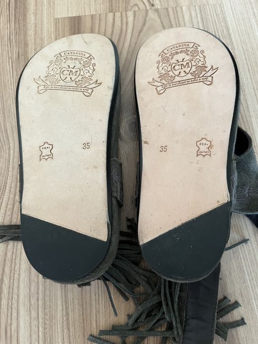 Sandale din piele intoarsa Catarina Martins