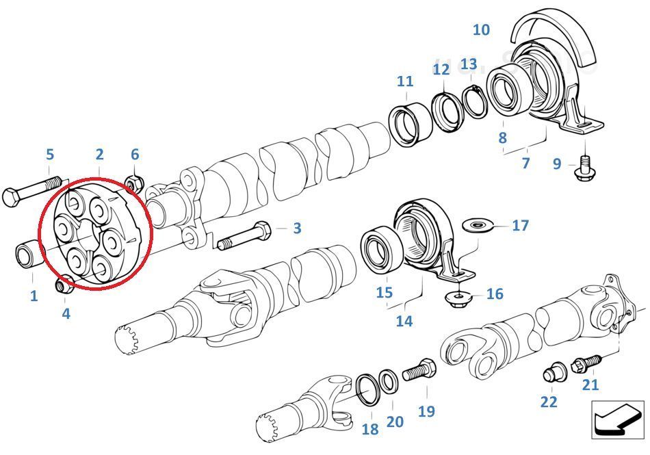 Flanse cardan spate dur-aluminiu BMW E36, E46