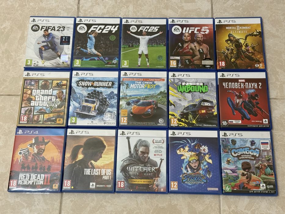 Игры на PlayStation 4 и 5 FIFA UFC GTA MK NFS GR Call Of Duty Assassin