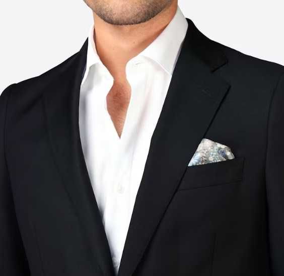 Sacou blazer slim 48 M premium These Glory Days lana extrafina negru