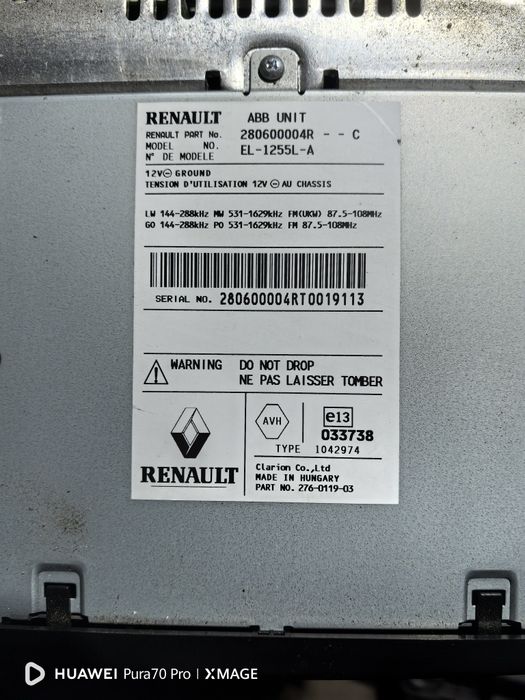 Amplituner amplificator Renault Laguna 3 280600004